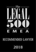 Legal 500 EMEA Recommended Lawyer 2018