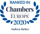 Chambers and Partners Europe 2020 Andrea Sieber