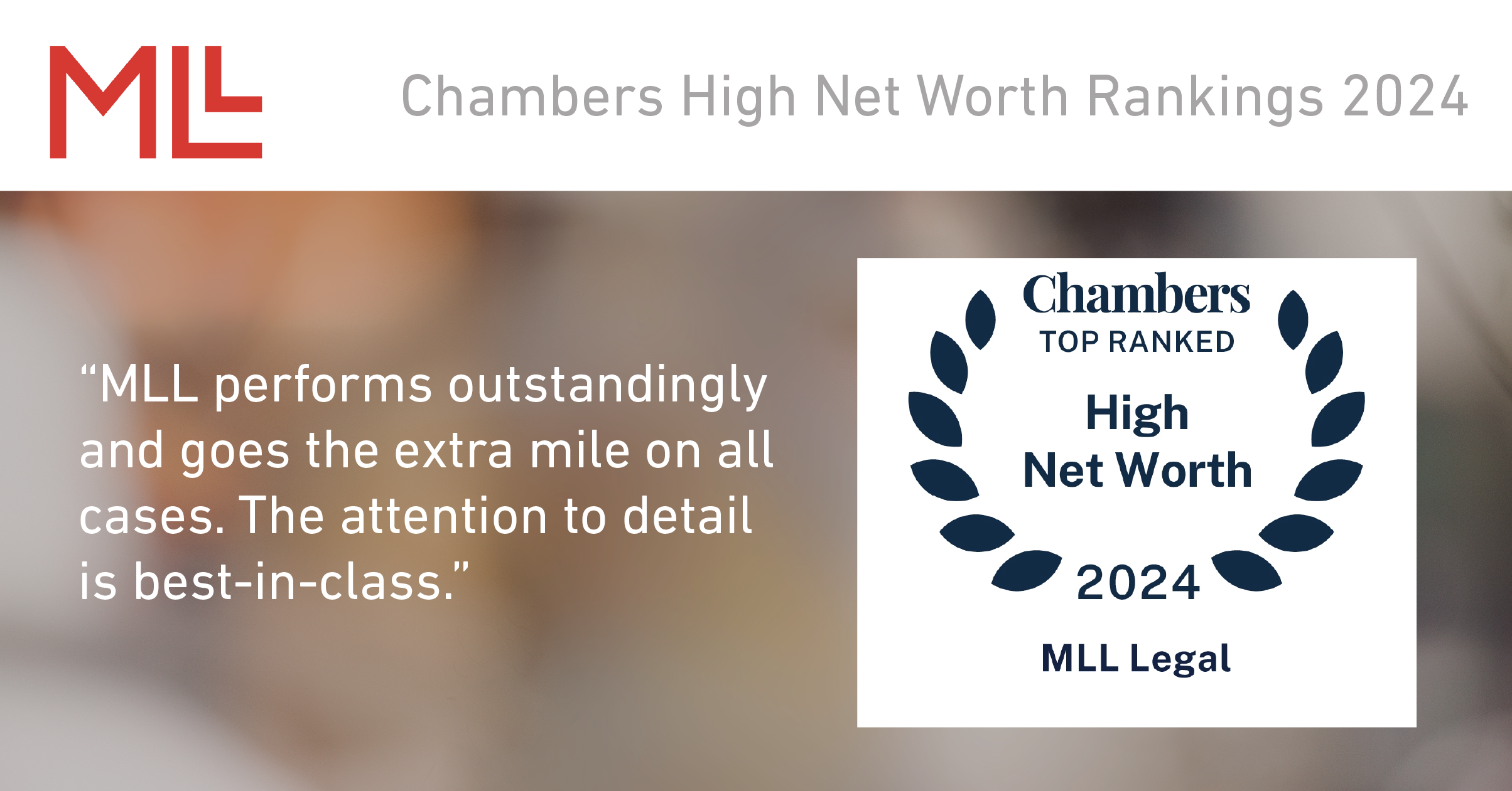 MLL Legal ranked twice Band 1 in the Chambers High Net Worth Directory ...